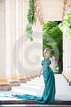 Antiquity. Portrait of attractive beautiful girl. photo