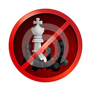 Antiracism sign - in chess game metaphor