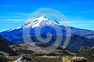 Antisana mountain landscape view