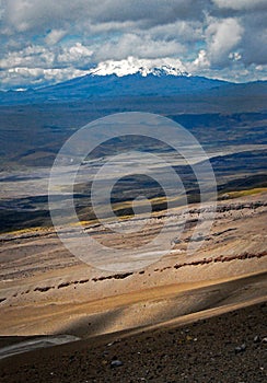 Antisana volcano in the distance