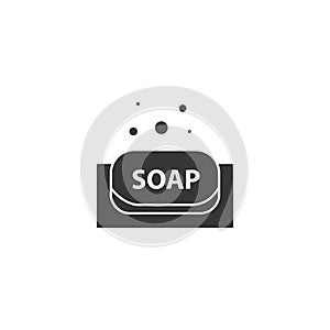Antiseptic soap, disinfectant icon over white