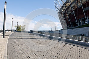 Antiskid pavement at the Stadium in Warsaw