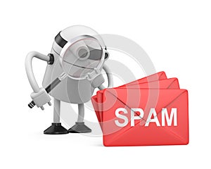 Antispam 3d robot photo