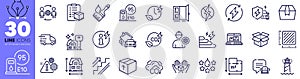 Antistatic, Lighthouse and Package line icons pack. For web app. Vector