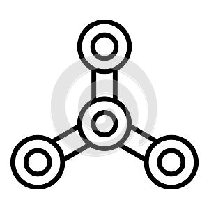 Antistress spinner icon outline vector. Fidget toy