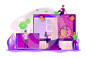 Software testing concept vector illustration