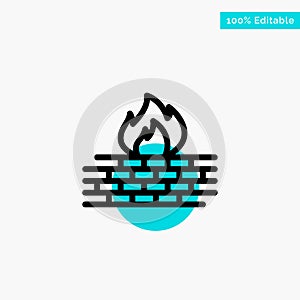 Antivirus, Computer, Firewall, Network, Security turquoise highlight circle point Vector icon