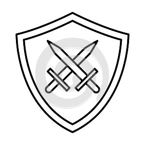 Antivirus concept Outline vector icon which can easily modify or edit photo