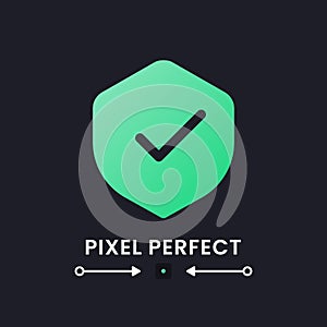 Antivirus green solid gradient desktop icon on black