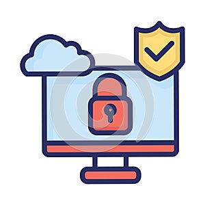 Antivirus Isolated Vector icon which can easily modify or edit