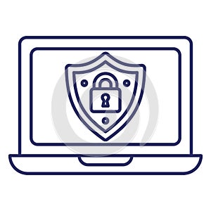 Antivirus protected, certified security Vector Icon which can easily modify or edit