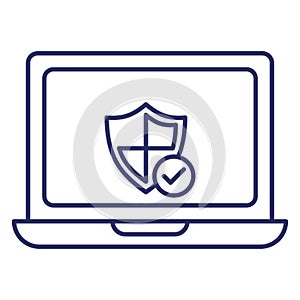 Antivirus protected, certified security Vector Icon which can easily modify or edit