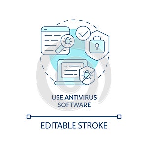 Antivirus software concept icon
