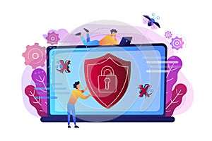 Antivirus software concept vector illustration