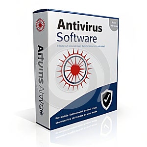 Antivirus software isolated on white background