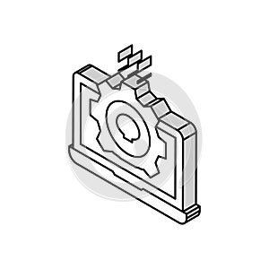 antivirus software isometric icon vector illustration