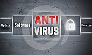 Antivirus touchscreen concept background