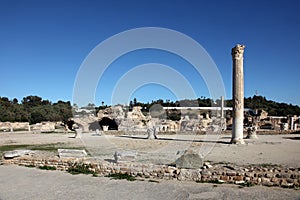 The Antonine Baths in Carthage, Tunisia.