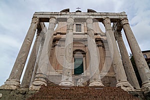 Antonino and faustina temple in rome photo