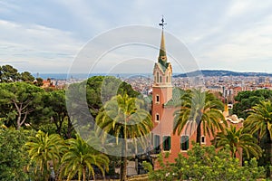 Antonio Gaudi house in park Guell, Barcelona