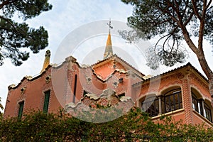 Gaudi house in park Guell, Barcelona