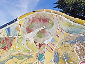 Antonio Gaudi mosaics, in Park Guell photo