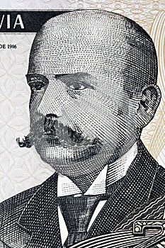 Antonio Vaca Diez a portrait from Bolivian money photo