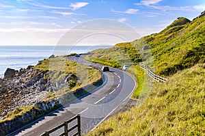 Antrim Costal Road in Northern Ireland, UK