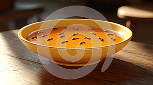 Ants in a bowl of honey
