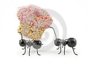 Ants Carrying Cupcake, Concept