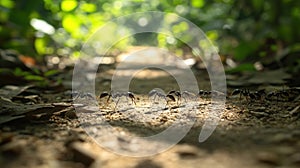 Ants on a Jungle Path