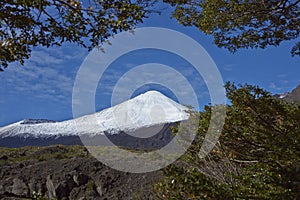 Antuco Volcano in Laguna de Laja National Park, Chile photo