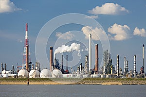 Antwerp Port Refinery And Gas Storage Tanks