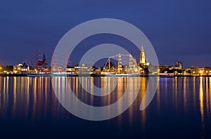 Antwerp's Tall Ship Race by night