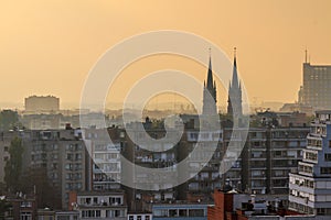 Antwerp tower sunset