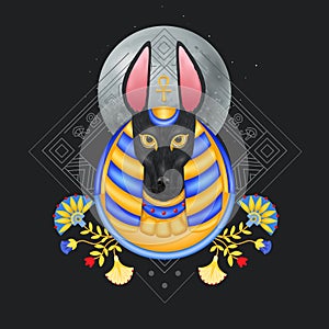 Anubis Egyptian God Composition