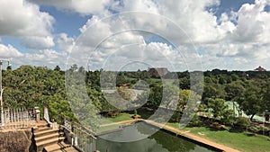 Anuradhapura, Sri Lanka, mountain view of pool and city with Park