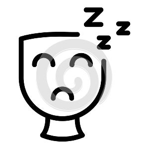 Anxiety jet lag icon, outline style
