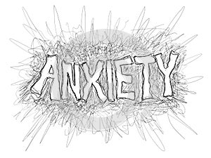Anxiety - mental disorder of fear, angst, worry and uneasiness