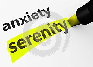 Anxiety Vs Serenity Sign