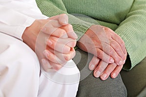 Anxious and relaxed hands