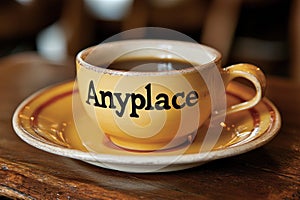 Anyplace text written on a paper