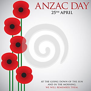 ANZAC Australia New Zealand Army Corps Day card