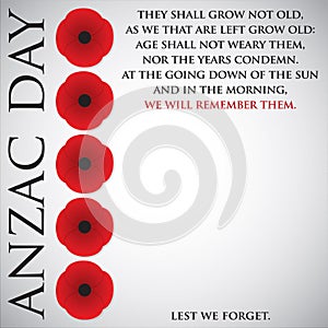 ANZAC Australia New Zealand Army Corps Day card