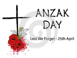 ANZAC Australia New Zealand Army Corps Day card in vector format.