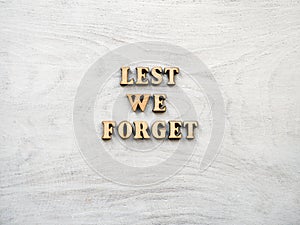 Anzac Day. Lest We Forget. Greeting card