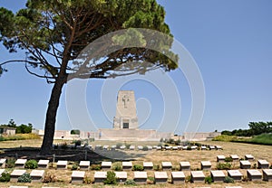 Canakkale, Turkey - June 24, 2011: Lone Pine ANZAC Memorial at the Gallipoli Battlefields in Turkey.