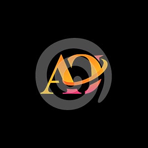 Ao aerospace creative logo design