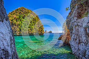 Ao Lo sa ma is snorkeling point famous tour lagoon in Phi Phi Islands Thailand