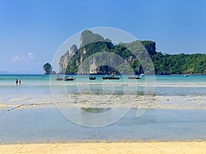 Ao Loh Dalum Beach on Phi Phi Don Island, Krabi Province, Thailand photo